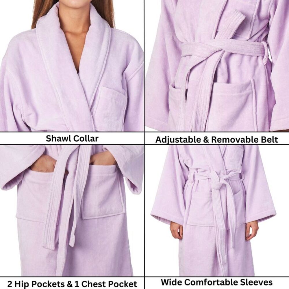 Alpine Swiss Lavender Robe L - Picture 3 of 7